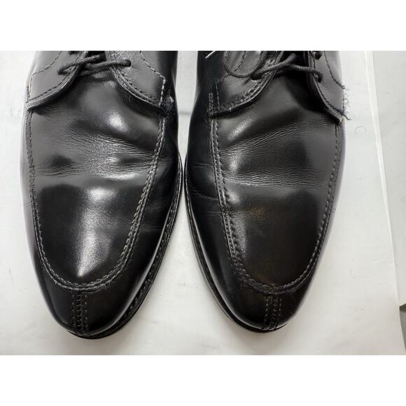 Allen Edmonds LaSalle Black Leather Apron Toe Derby Dress Shoes Men’s 12 D USA - Picture 3 of 13